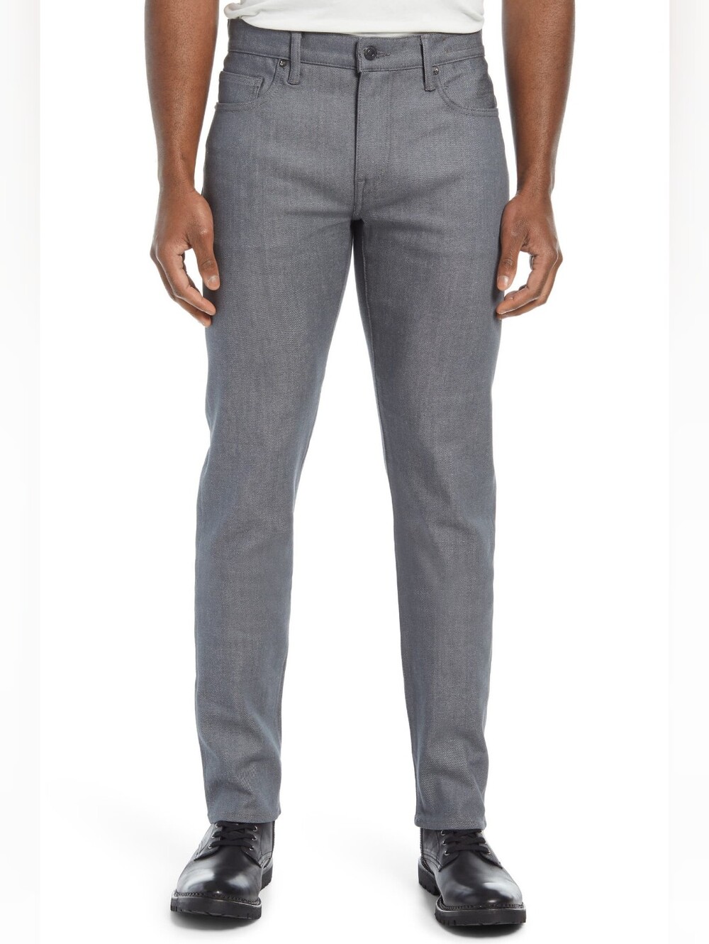 HIROSHI KATO Pen Slim 10.5-Ounce Stretch Selvedge Denim Gray Jeans Mens Size 40